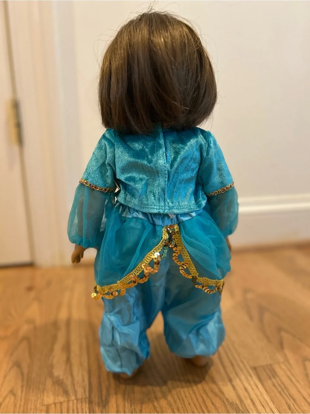 Blue Doll Princess Costume Outfit for 18-inch Kids Dolls